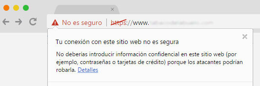 Web no segura